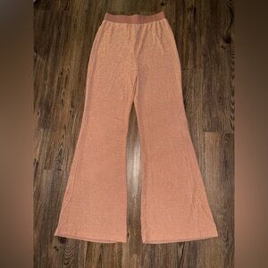 Sparkle Tan/Bronze Wide Leg Pant